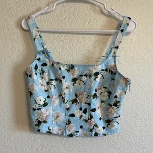 Victoria Secret size S Floral Blue Women's Top new